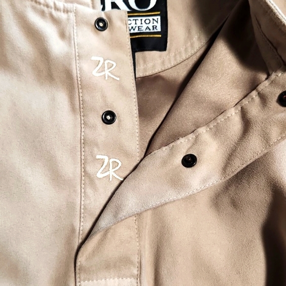 Zero Restriction Golf Outerwear Tan Microsuede Men's Pullover Vest Size Large - Picture 11 of 13